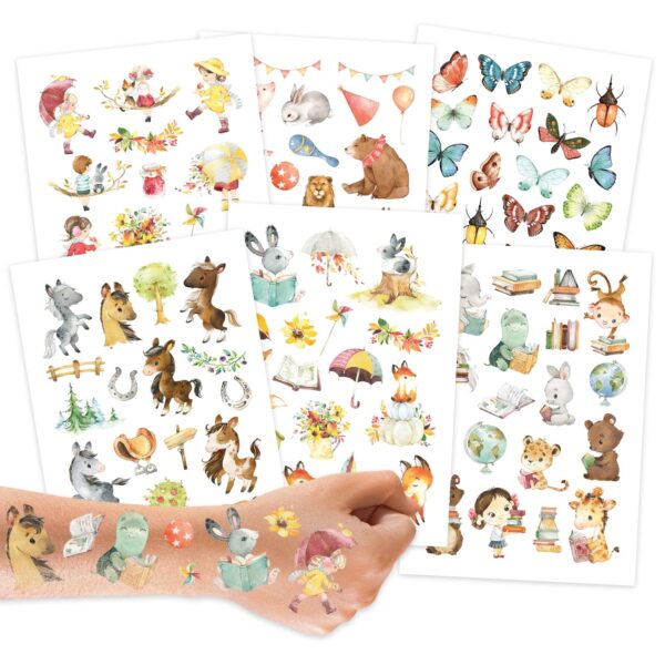 Kindertattoos – Pferde und Lesefreunde