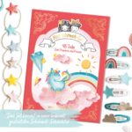 48 Haarspangen & Haargummies – Regenbogen pink – Bild 2