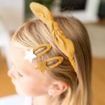 Musselin Haar-Accessoires Set – Senfgelb – Bild 3
