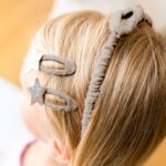 Musselin Haar-Accessoires Set – Taupe – Bild 2