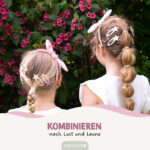 Musselin Haar-Accessoires Set – Rosa – Bild 4