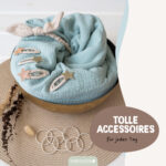 Musselin Haar-Accessoires Set – Beige – Bild 5