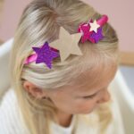 Haarschmuck Set – Haarreif mit Patches – Sterne – Bild 2