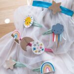 Haarschmuck Set – Haarreif mit Patches – Regenbogen – Bild 3