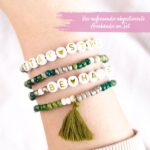 4 Perlenarmbänder – BE HAPPY und STAY STRONG – Bild 2