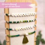 4 Perlenarmbänder – BE HAPPY und STAY STRONG – Bild 5
