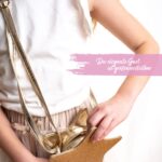 Kinderhandtasche – Stern Gold glitter – Bild 4