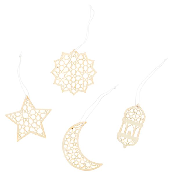 12 Holz Anhänger für Ramadan