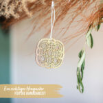 12 Ramadan Holzanhänger gold – Bild 3