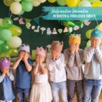 Geburtstagskrone Musselin - Türkis – Bild 3