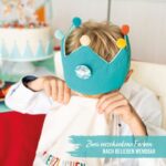 Geburtstagskrone Musselin - Türkis – Bild 4