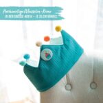 Geburtstagskrone Musselin - Türkis – Bild 5