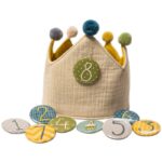 Geburtstagskrone Musselin - Gelb – Bild 2