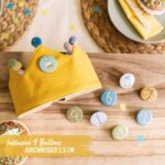 Geburtstagskrone Musselin - Gelb – Bild 4