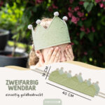 Musselinkrone mit goldenen Akzenten – Mint – Bild 3