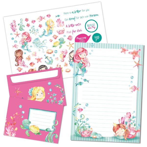 Briefblock Set - Meerjungfrau - Set 1