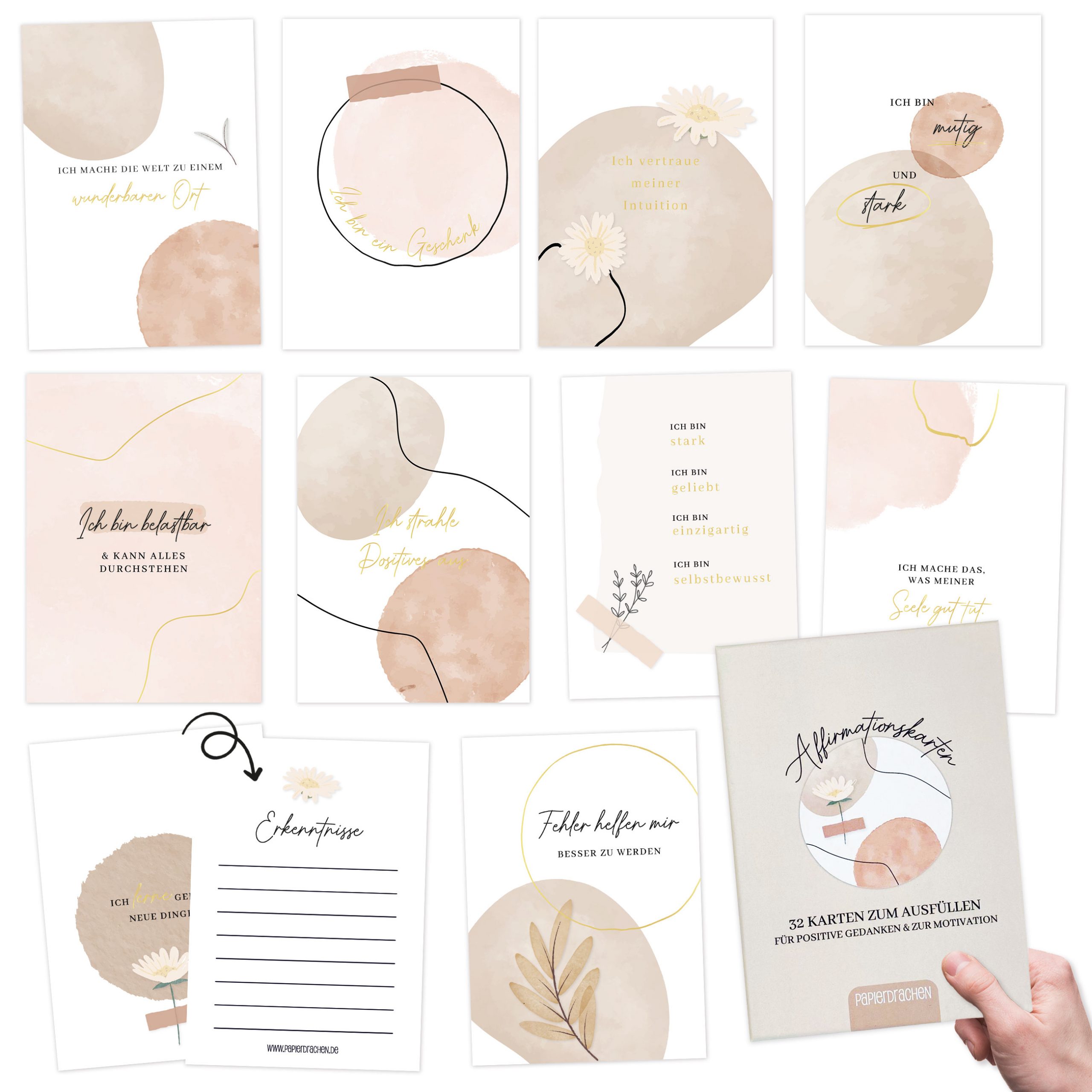Affirmationskarten – Floral