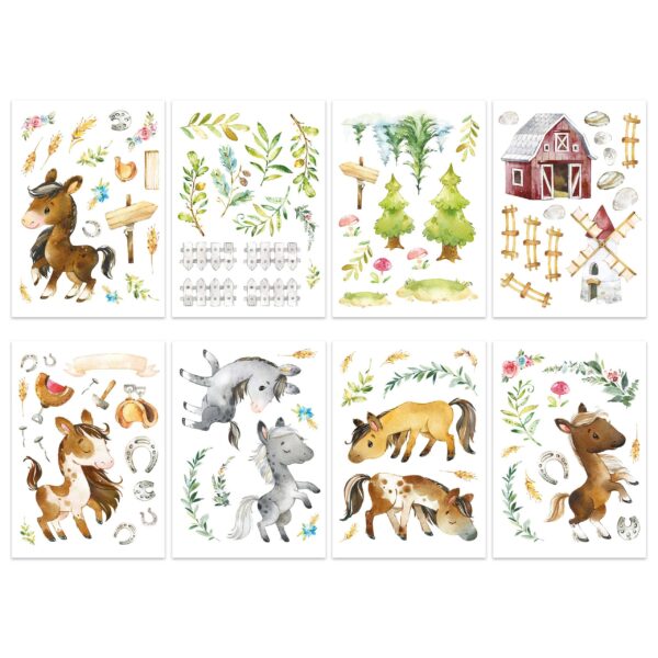 Wandtattoos - Pferde - Set 8