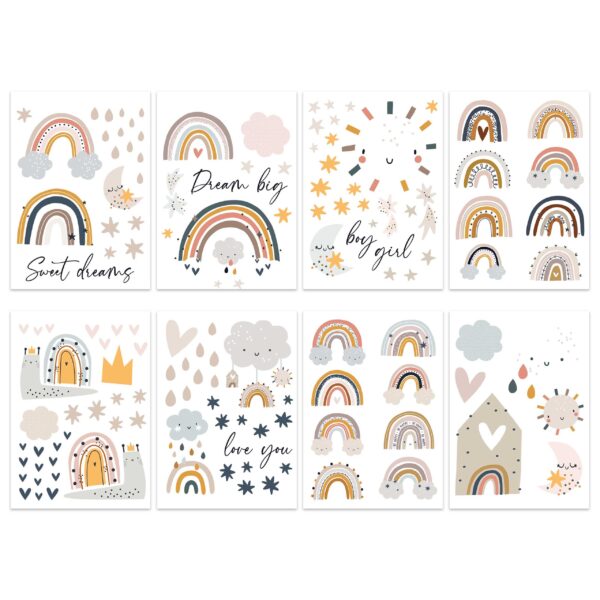 Wandtattoos - Regenbogen - Set 10