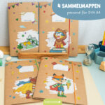 4 Mappen mit Gummiband A4 Superhelden Tiere - Set 14 – Bild 2