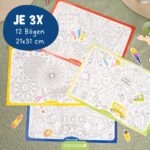 Ausmal Platzsets Schule Aquarell - Set 01 – Bild 2