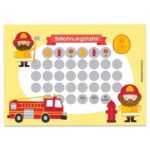 Belohnungstafel Set 6 - Feuerwehrmann
