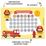 Belohnungstafel Set 6 - Feuerwehrmann – Bild 3
