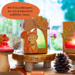 8 Tischlichter Waldtiere aquarell Set 02 – Bild 3