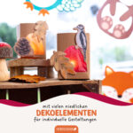 8 Tischlichter Waldtiere aquarell Set 02 – Bild 4