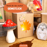 8 Tischlichter Waldtiere aquarell Set 02 – Bild 7