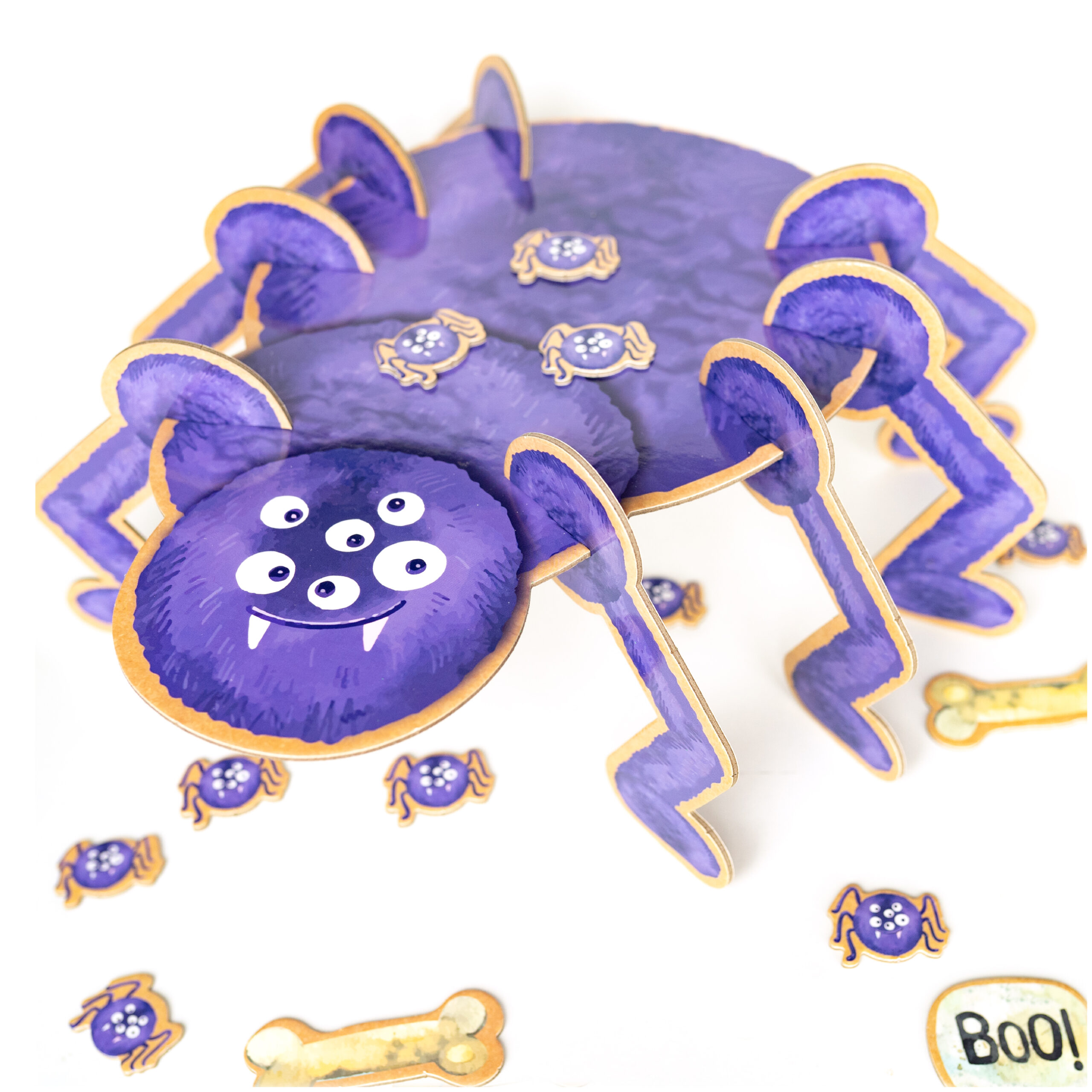 Kuchenaufsteller Set – Halloween Spinne