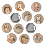 Button Adventskalender - waldtiere - Set 7