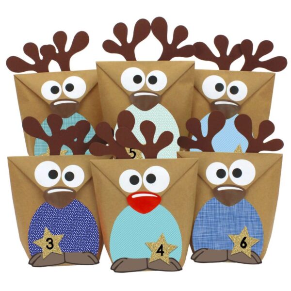 Adventskalender Rentiere - mit blauen Bäuchen