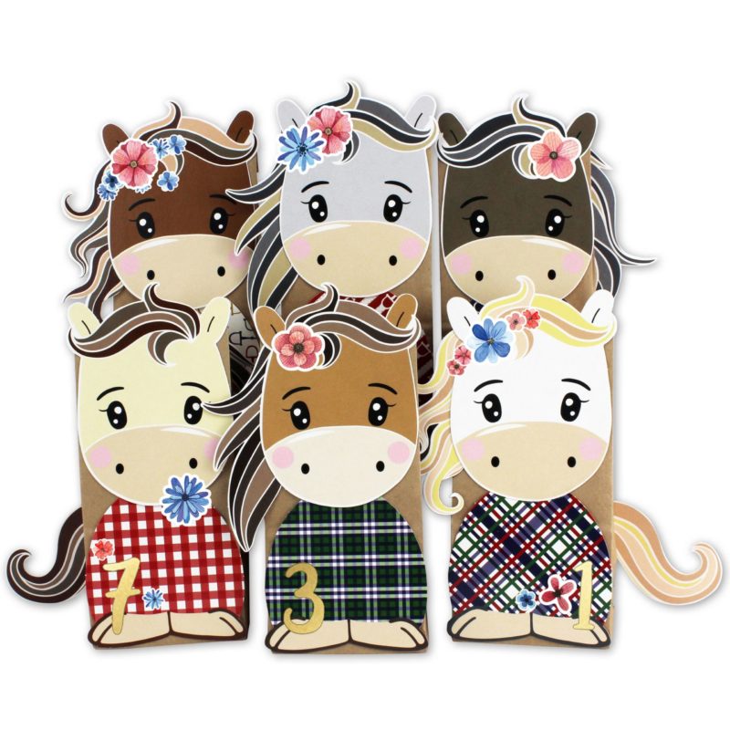 Adventskalender gestanzt - Pferdekalender