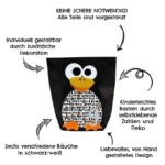 Adventskalender gestanzt - Pinguin - schwarz weiß – Bild 3