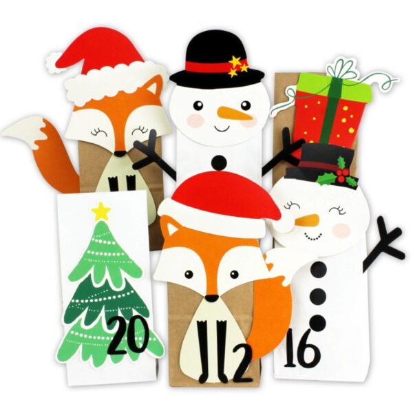 Adventskalender gestanzt - Winterwald MIX
