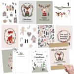 Karten Adventskalender international/englisch - Set 7