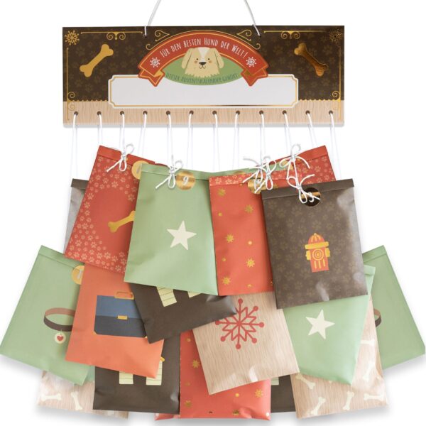 Tüten-Adventskalender-Set Hund