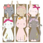 Katzen Adventskalender zum Basteln – vorgestanzt