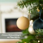 13 Weihnachtskugeln aus Pappmaché – Braun – Bild 2