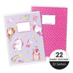 Schulhefte 4er Set DIN A4  - Einhorn (VE 4) – Bild 2