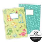 Schulhefte 4er Set DIN A4  - Dino (VE 4) – Bild 2