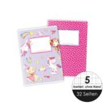 Schulhefte 4er Set DIN A5 - Einhorn (VE 4) – Bild 2