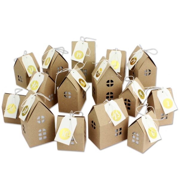 Adventskalender Weihnachtsdorf – zum Basteln