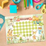 Belohnungstafel für Kinder 10 Blatt – mit tollen Stickern für Jungs und Mädchen – Motiv Camping – Bild 2