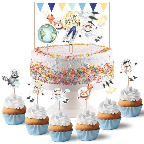 Kuchenstecker (Geburtstag) - Astronaut - Set 5