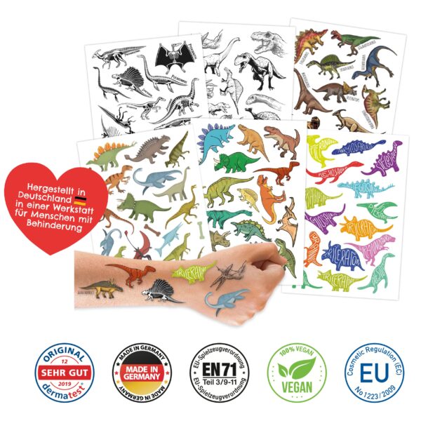 Kindertattoos – Dinosaurier