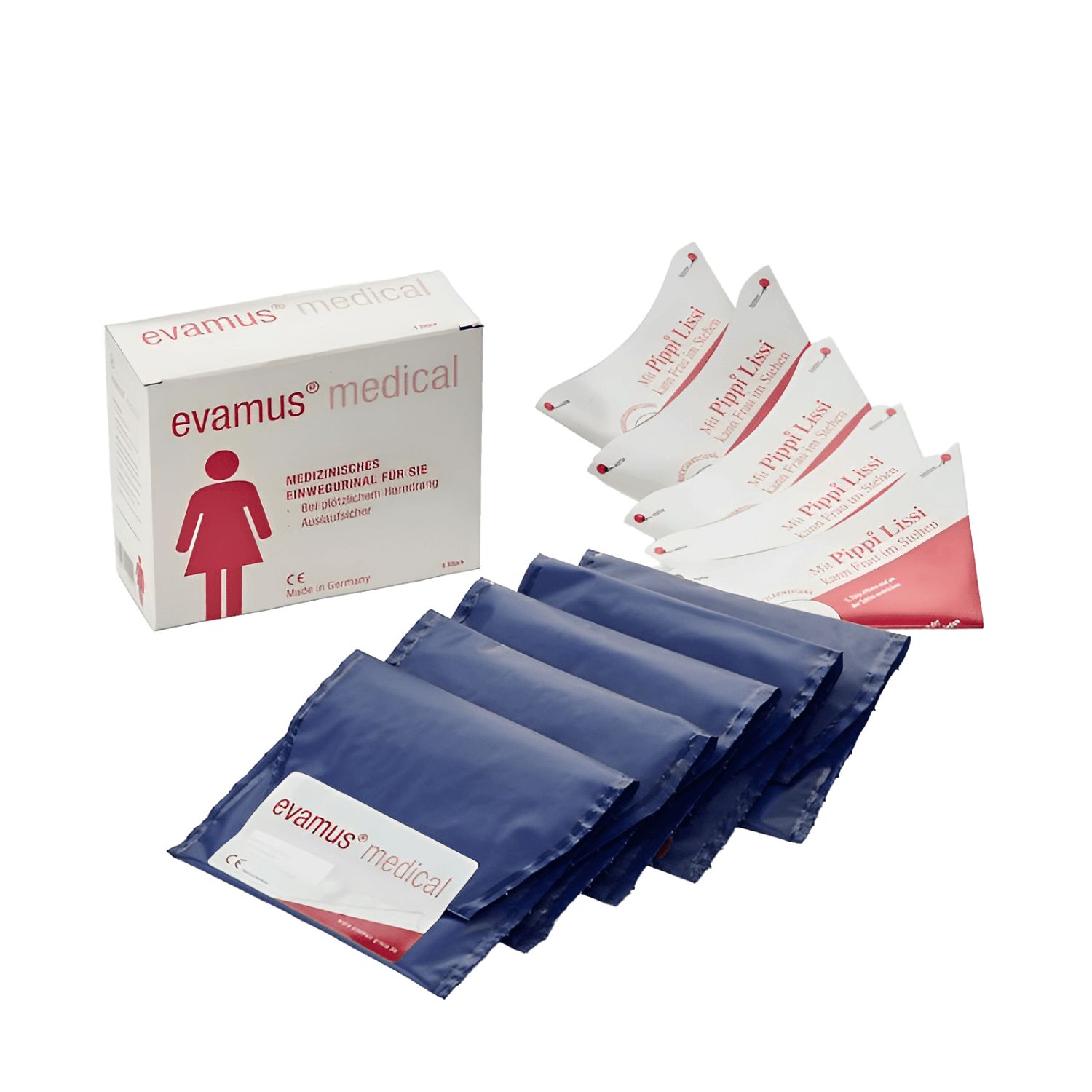 Evamus Medizinische Reisetoilette Notfall-WC für Frauen 5er Pack