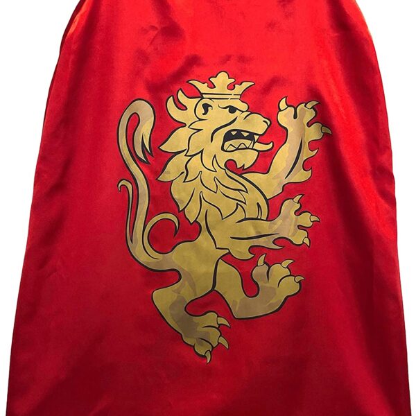 Edler Ritter Umhang Löwe Rot/Gold