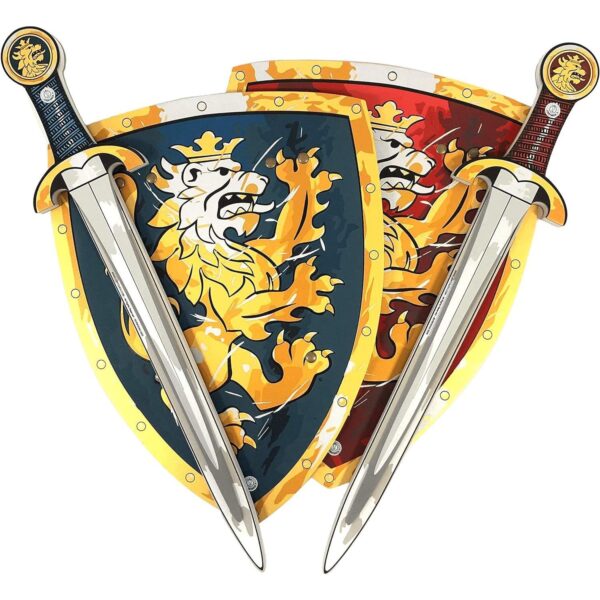 Liontouch® Edler Ritter Spielzeugschwerter & Schilde, Blau & Rot